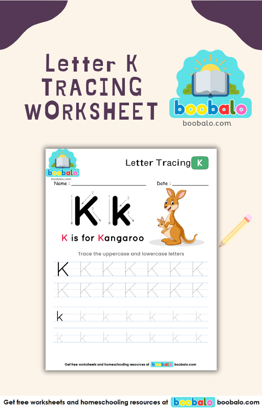 Letter Tracing Alphabet K Worksheet