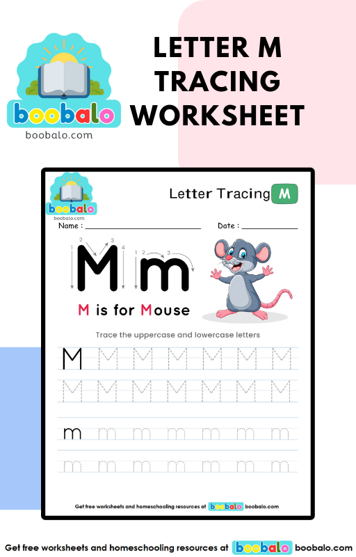 Letter Tracing Alphabet M Worksheet