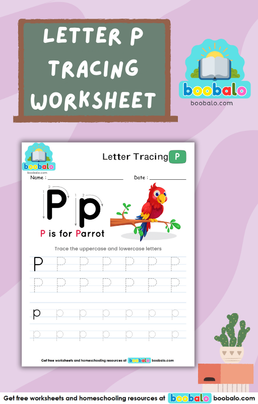 Letter Tracing Alphabet P Worksheet