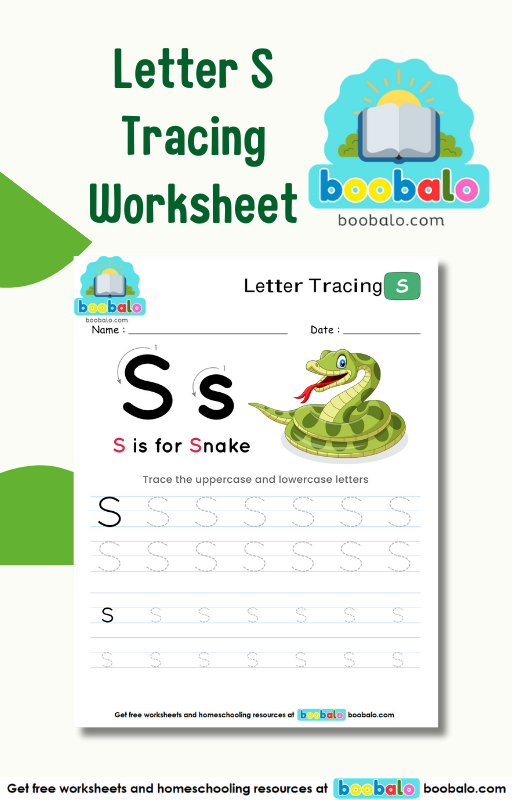 Letter Tracing Alphabet S Worksheet