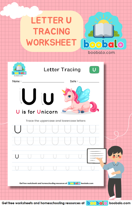 Letter Tracing Alphabet U Worksheet