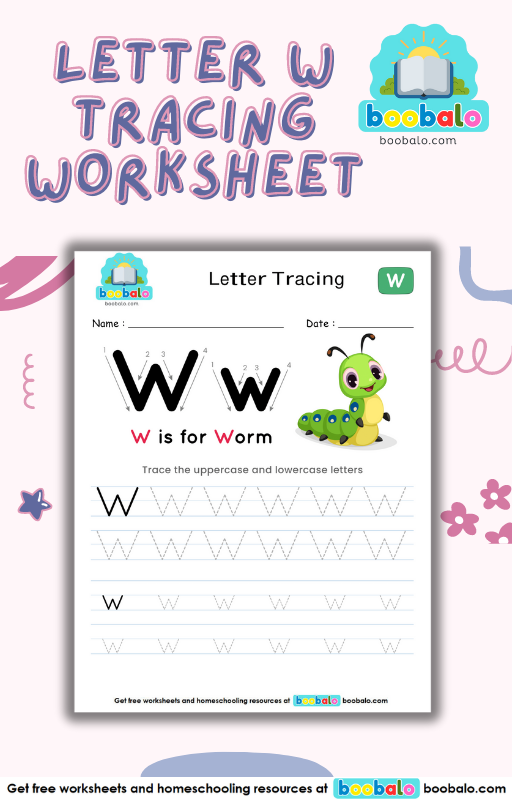 Letter Tracing Alphabet W Worksheet