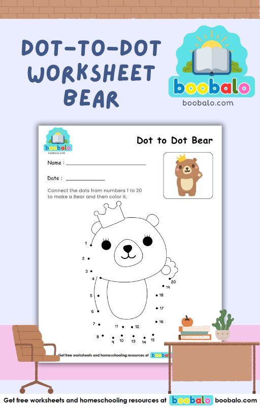 Dot to Dot Bear Worksheet