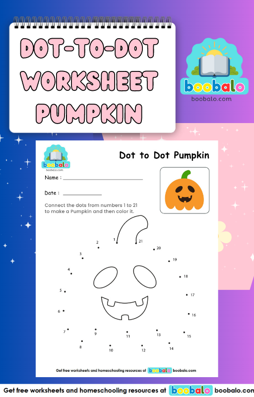 Dot to Dot Pumpkin Worksheet