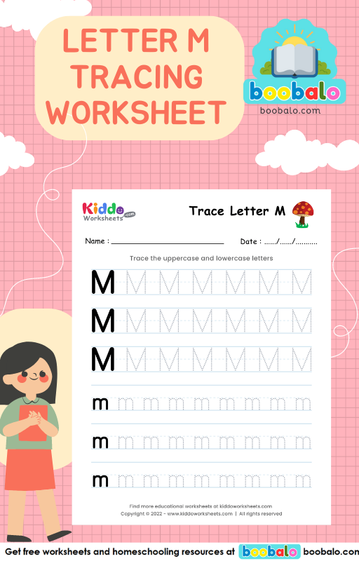Tracing Letter M worksheet