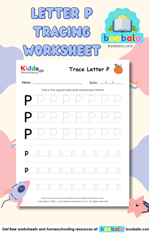Tracing Letter P worksheet