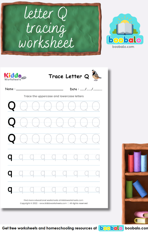 Tracing Letter Q worksheet