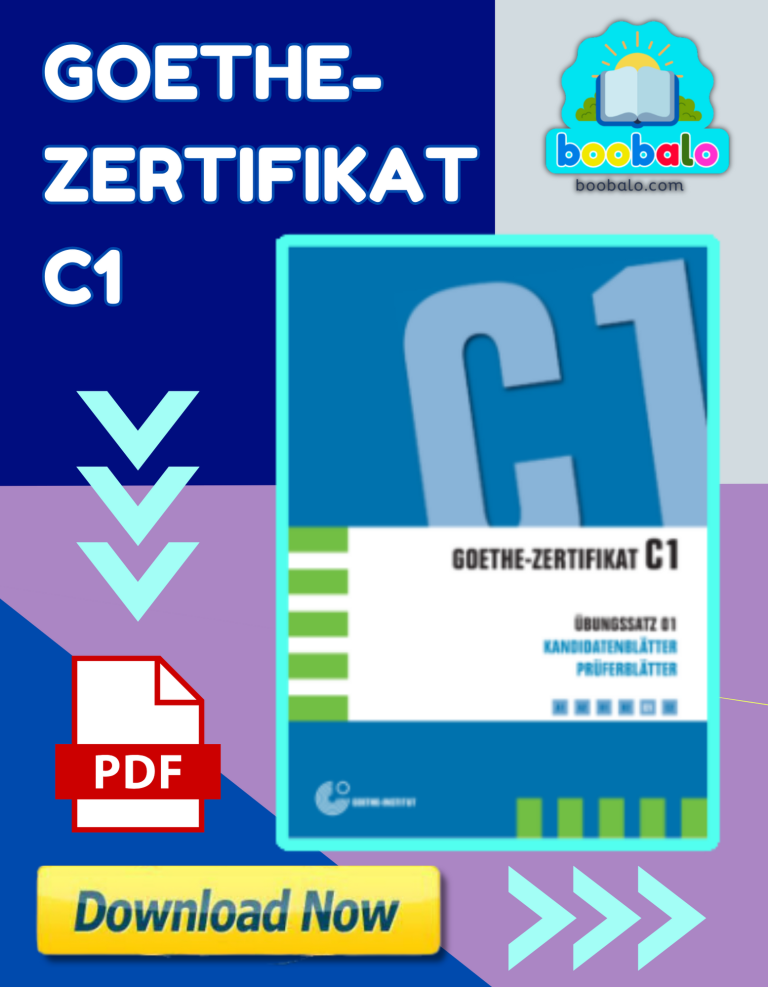 Goethe Zertifikat C1 Ubungssatz 01 Kandidatenblatter Pruferblatter