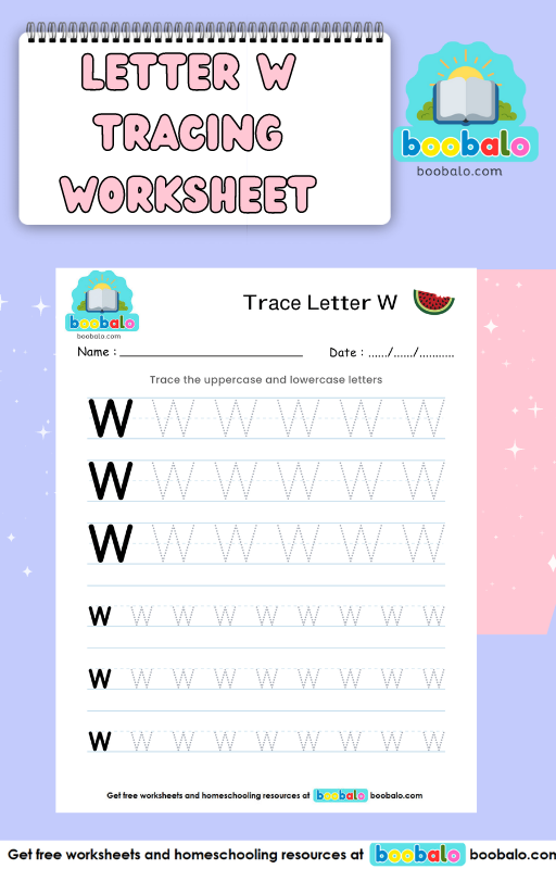 Tracing Letter W worksheet