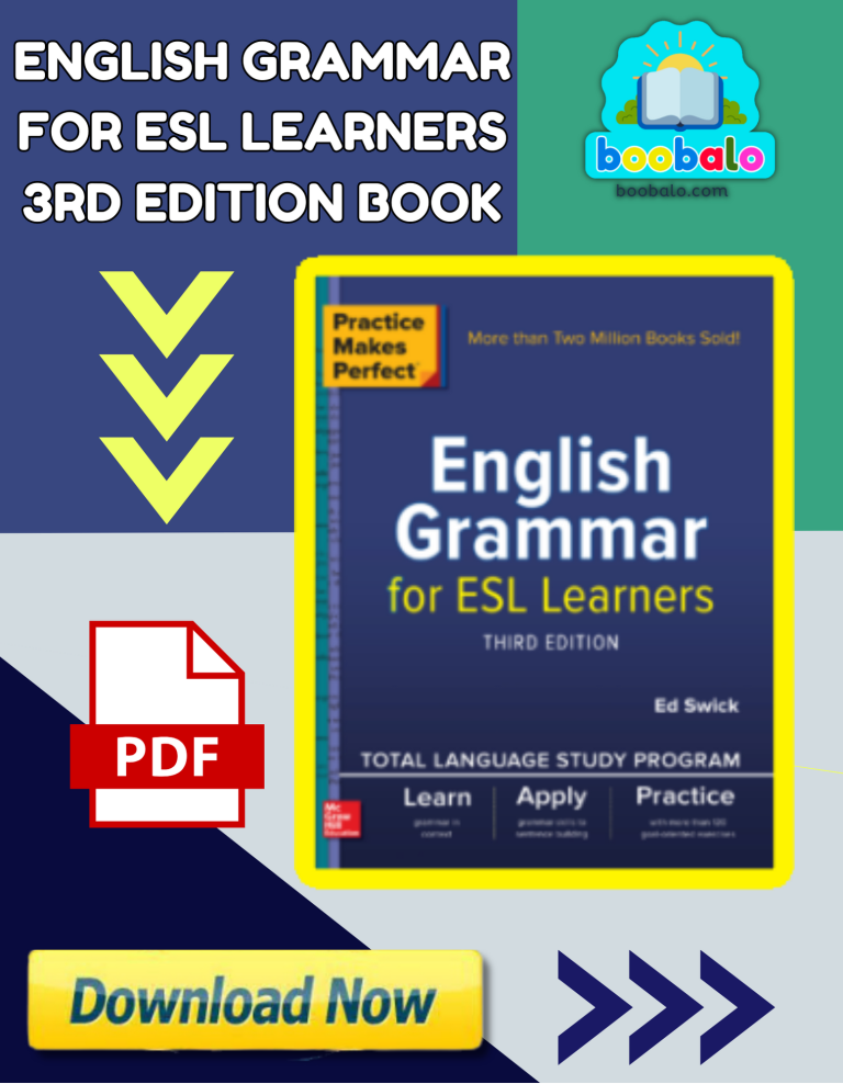 English Grammar for ESL Learners Book