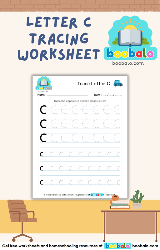Tracing Letter C worksheet