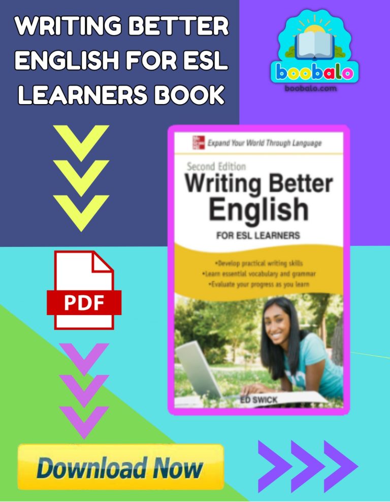 Writing Better English For ESL Learners Book