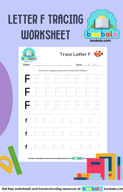 Tracing Letter F worksheet