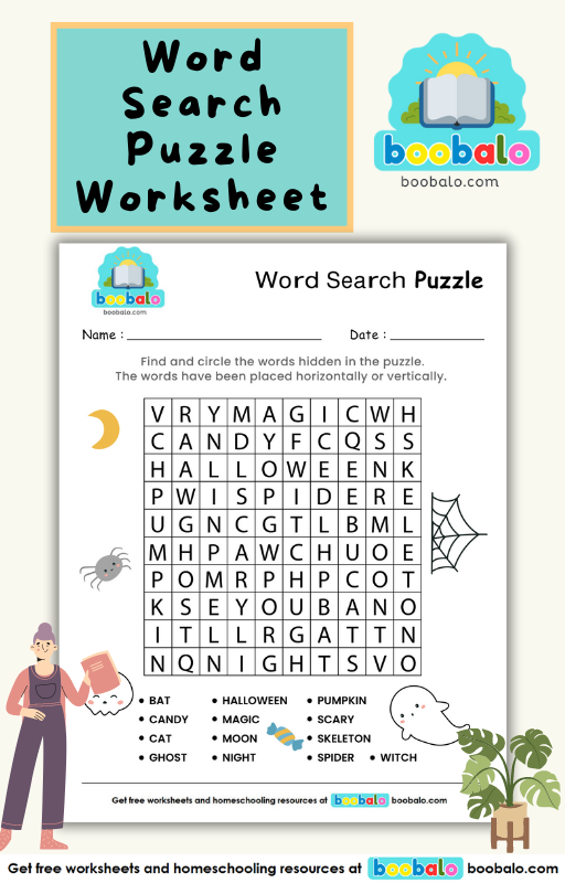 Word Search Halloween Worksheet
