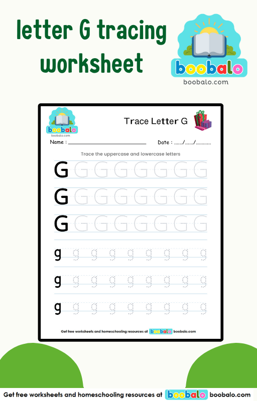Tracing Letter G worksheet