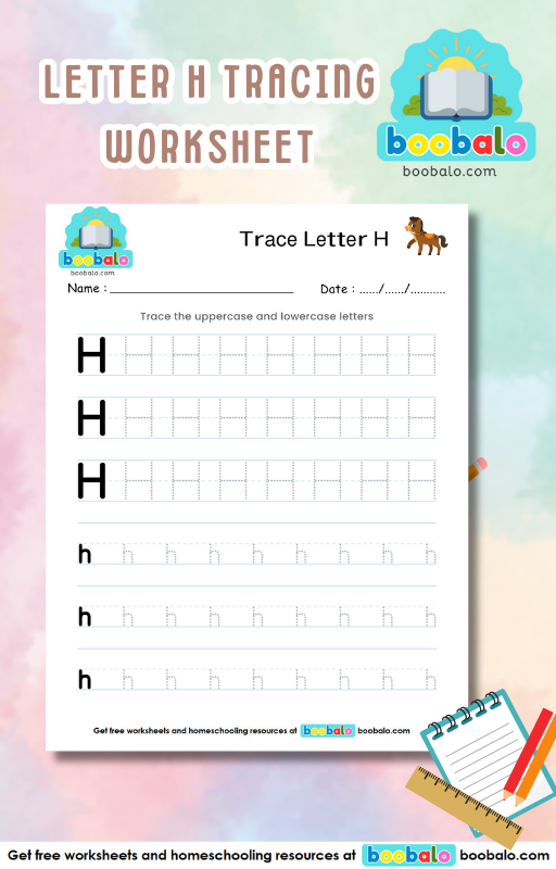 Tracing Letter H worksheet