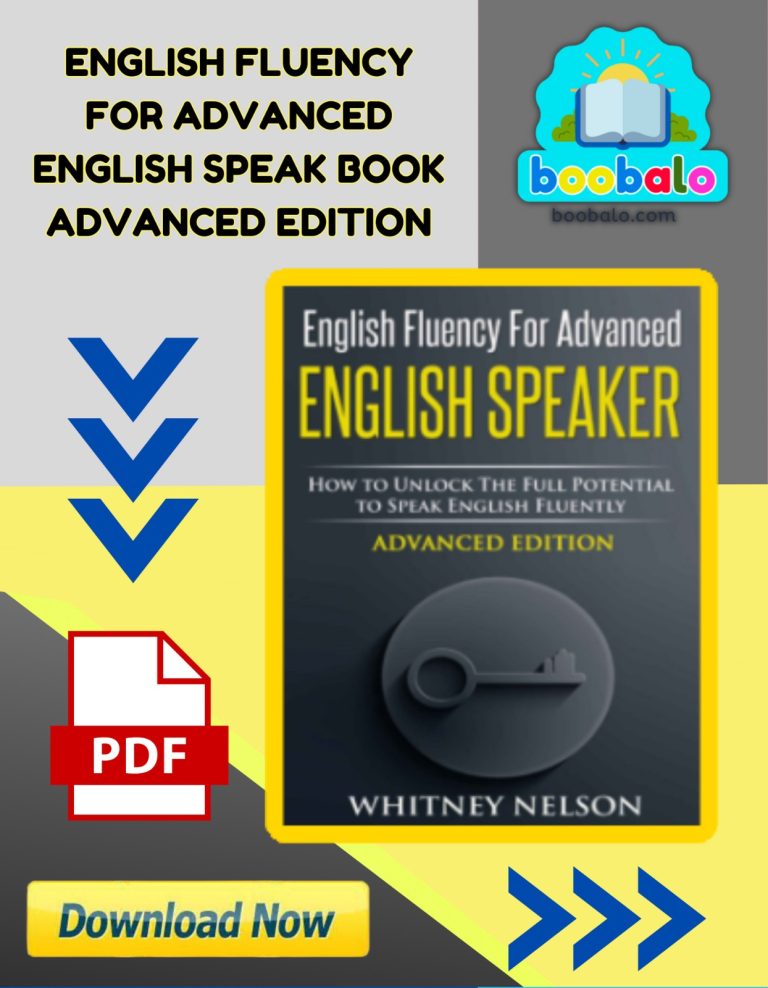 English Fluency For Advanced English Speaker Book