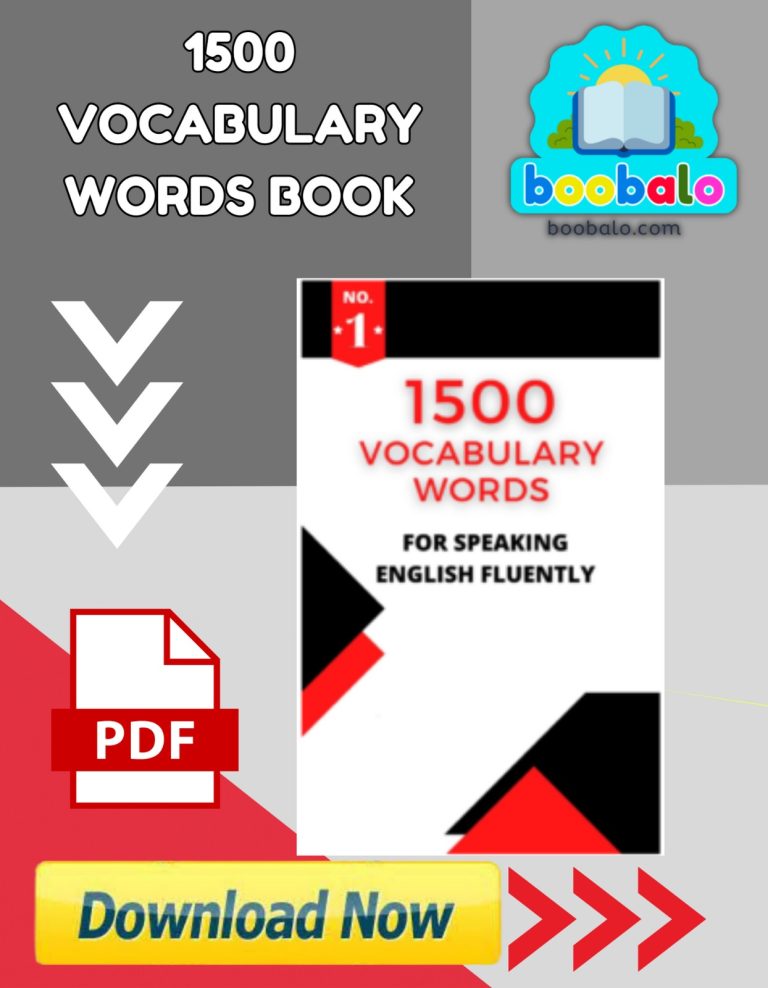 1500 Vocabulary Words For Speaking English Book