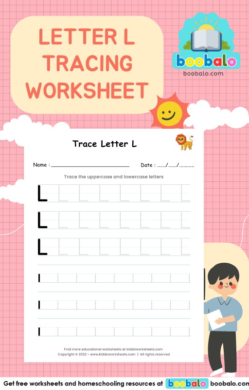 Tracing Letter L worksheet
