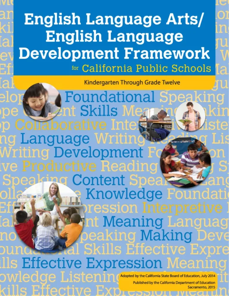 English Language Arts English Language Development Framework Book